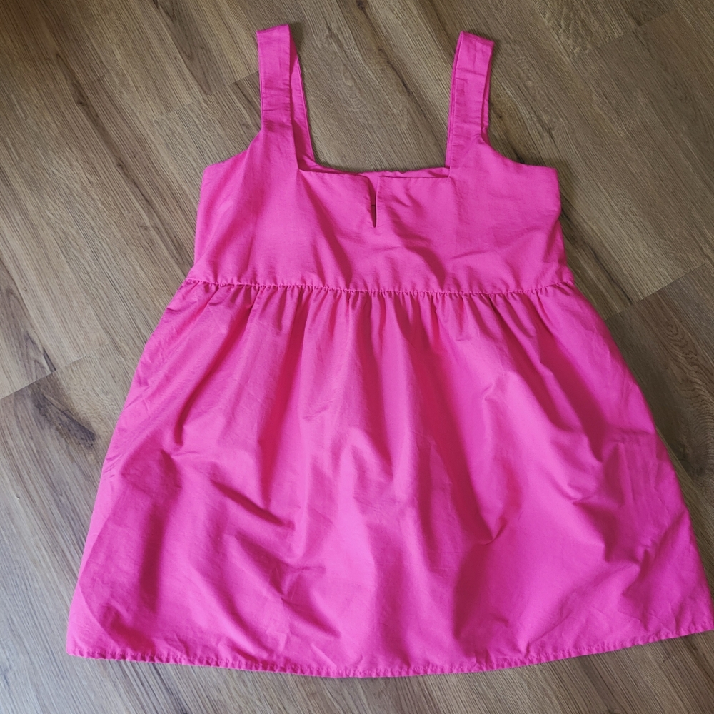 Daily Practice Anthropologie Sleeveless Split Neck Mini Dress Pink‎ Women's M